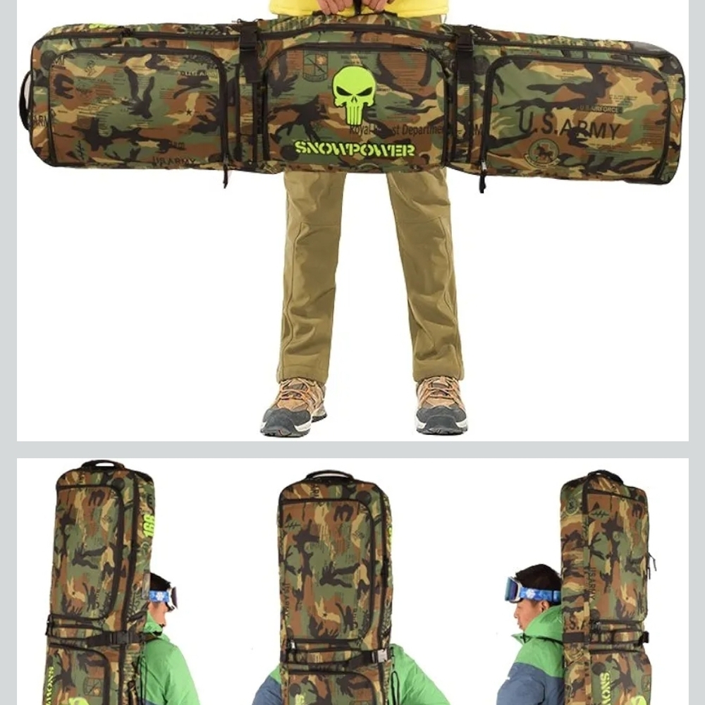 Camouflage Ski‎ Bag Snowboard Travel Skull Winter Spir